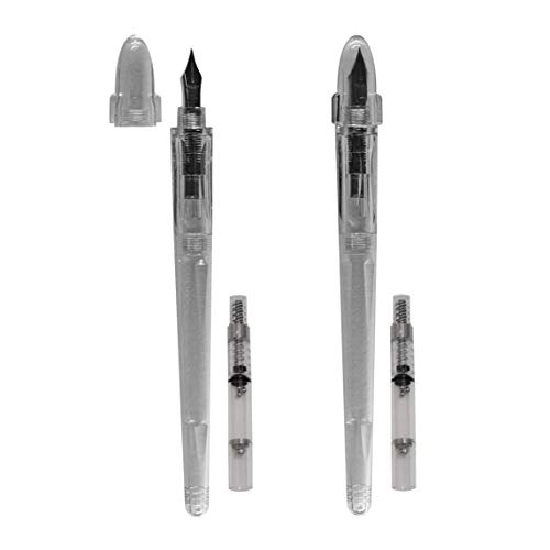 PILOT Fountain Pen with Ergonomics-Grip & Converter 2 Set (Body Color : Non Color (Clear))