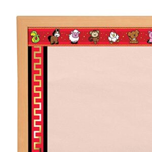 fun express cny dbl sided bb border - 12 pieces - educational and learning activities for kids