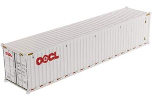 40' dry goods sea container oocl white transport series 1/50 model by diecast masters 91027 b