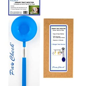 PawCheck UTI Test Kit for Dogs with Reusable P-Scoop Telescopic Urine Collector