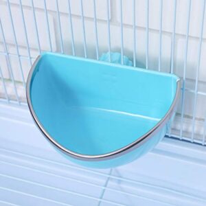 POPETPOP Small Pet Food and Water Bowl - Plastic Rabbit Feeding Bowl Bunny Guinea Pig Hay Feeder, Bird Food Basin Dish for Rabbit Guinea Pig Chinchilla (Random Color)