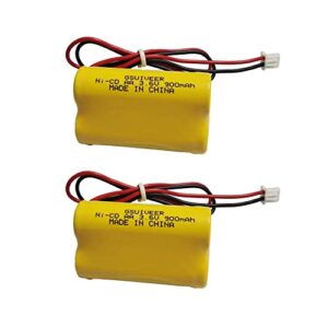 GSUIVEER 3.6V 900mAh Ni-Cd Exit Sign Emergency Light Battery Pack Compatible Unitech 6200RP Lowes OSA230 Lowes 253799 Unitech LEDR-1 (2 Pack)