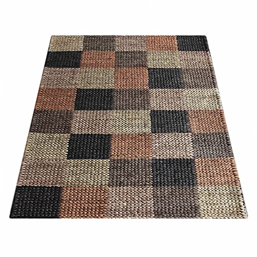 Rugsotic Carpets Hand Woven Jute 8'x10' Eco-Friendly Area Rug Geometric Multicolor J00063