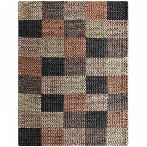 Rugsotic Carpets Hand Woven Jute 8'x10' Eco-Friendly Area Rug Geometric Multicolor J00063