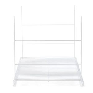 Rubbermaid Universal Closet 24 Inch Long Durable Steel Custom Wire Hanging Added Storage Shelf Accessory, White
