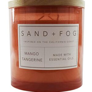 Sand + Fog Mango Tangerine Candle in a Glass Jar with Wood Lid - 25 oz.