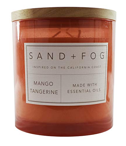 Sand + Fog Mango Tangerine Candle in a Glass Jar with Wood Lid - 25 oz.