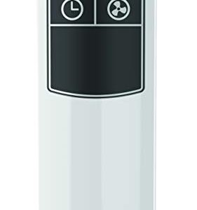 Lasko Oscillating Tower Fan, Remote Control, Timer, 4 Quiet Speeds, for Bedroom, Home Office and Kitchen, 38", White, T38400