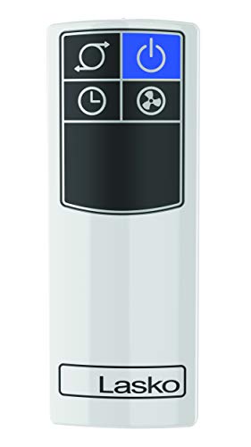 Lasko Oscillating Tower Fan, Remote Control, Timer, 4 Quiet Speeds, for Bedroom, Home Office and Kitchen, 38", White, T38400