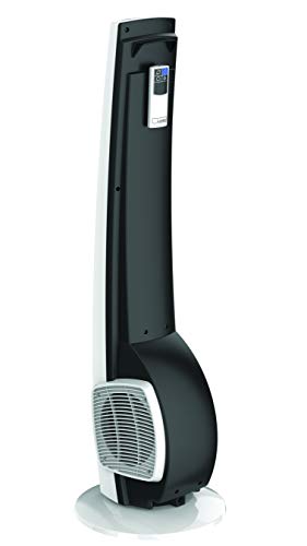 Lasko Oscillating Tower Fan, Remote Control, Timer, 4 Quiet Speeds, for Bedroom, Home Office and Kitchen, 38", White, T38400