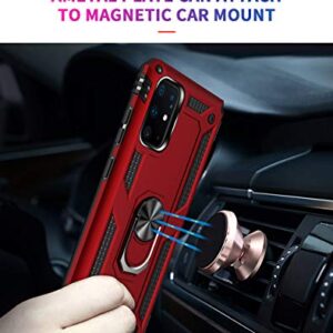 Military Grade Drop Impact for Samsung Galaxy S20 Plus Case,Galaxy S20+ Case 360 Metal Rotating Ring Kickstand Holder Magnetic Car Mount Armor Heavy Duty Cover Galaxy S20 Plus Phone Cas (Black)