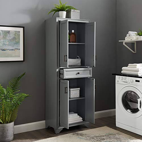 Crosley Furniture Tara Pantry, Distressed Gray