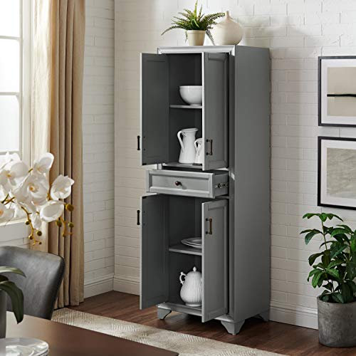 Crosley Furniture Tara Pantry, Distressed Gray