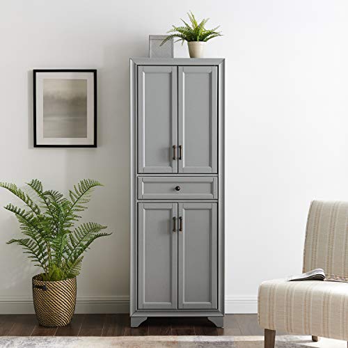 Crosley Furniture Tara Pantry, Distressed Gray