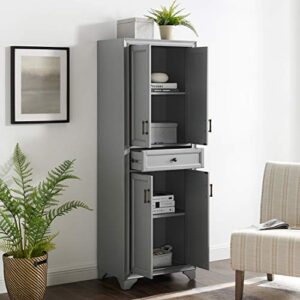 Crosley Furniture Tara Pantry, Distressed Gray