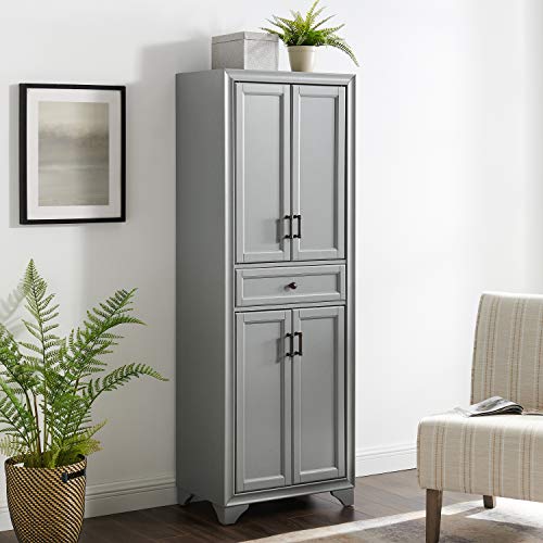 Crosley Furniture Tara Pantry, Distressed Gray