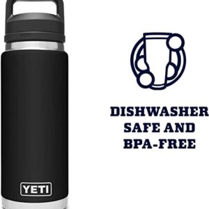 YETI Rambler 26 oz Bottle, Vacuum Insulated, Stainless Steel with Chug Cap, Black