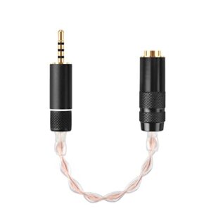 geekria apollo 4n occ silver-plated upgrade cable / 2.5mm balanced male to 4.4mm balanced female adapter cord / 4 cores conversion audio cable (0.42ft / 13cm)
