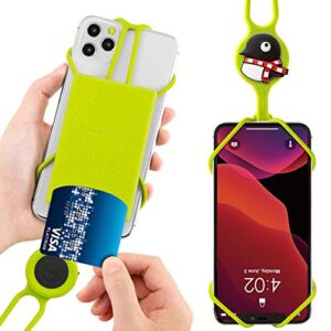 【Bone】 Lanyard Phone Tie with Card Holder, Universal Phone Lanyard Neck Holder, Cell Phone Lanyard w/Card Holder for iPhone 12 11 Pro Max, Galaxy S Pixel, Fits 4 to 6.7"- Maru Penguin