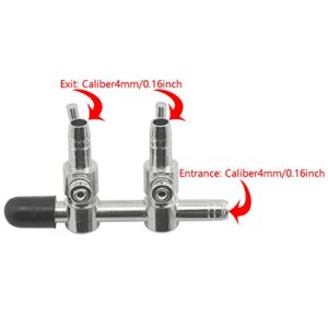 DGZZI Air Distributor Splitte 2PCS 2-Way Stainless Steel Air Flow Splitter Pump Lever Control Valve forAquarium Fish Tank