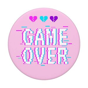 Game Over Vaporwave Sad Kawaii Aesthetic Harajuku Eboy Egirl PopSockets Swappable PopGrip