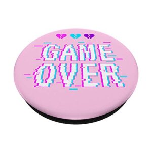 Game Over Vaporwave Sad Kawaii Aesthetic Harajuku Eboy Egirl PopSockets Swappable PopGrip