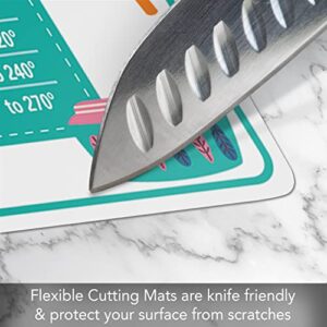 Cut N' Funnel Quick Conversion Measurement Chart on Flexible Cutting Board Mat Made in the USA of BPA Free Food Grade Plastic