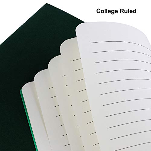 XYark 12 Pack College Ruled Notebook Journals Bulk, Lined Paper, 60 Page, 5.5x8.3 inch, A5, Travel Journal Set for Travelers, Students, Church, Office, Writing Diary Subject Notebooks Planner, Black