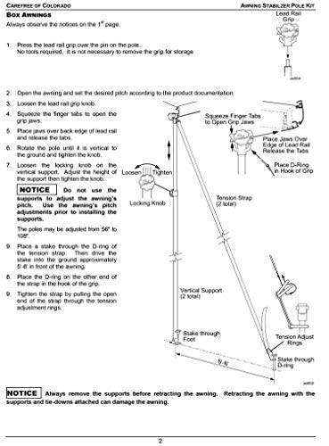 Carefree HD Stabilizer Awning Support Pole Kit - R019399-002