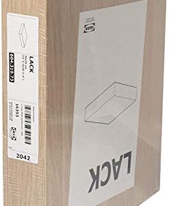 Ikea LACK Floating Wall Shelf, White-Stained Oak Effect, 30x26 Centimetres, 604.310.73