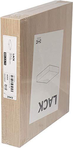 Ikea LACK Floating Wall Shelf, White-Stained Oak Effect, 30x26 Centimetres, 604.310.73