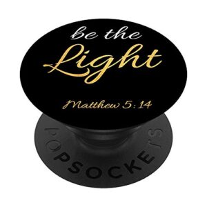 cool black christian bible verse gift matthew 5:14 popsockets popgrip: swappable grip for phones & tablets
