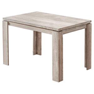 monarch specialties 32"x 48" / taupe reclaimed wood-look dining table