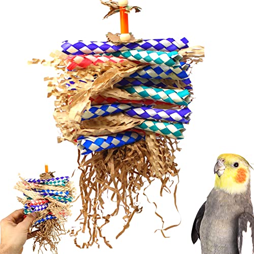 Bonka Bird Toys 3450 Paper Shred Cardboard Bamboo Shred Chew Parrot Cockatoo Amazon Conure African Grey