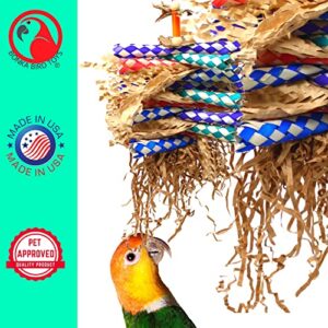 Bonka Bird Toys 3450 Paper Shred Cardboard Bamboo Shred Chew Parrot Cockatoo Amazon Conure African Grey