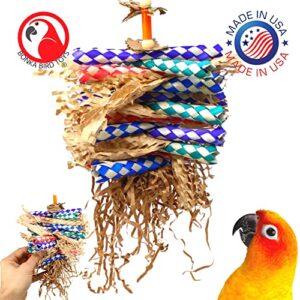 Bonka Bird Toys 3450 Paper Shred Cardboard Bamboo Shred Chew Parrot Cockatoo Amazon Conure African Grey