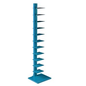 spine tower shelf - bright cyan