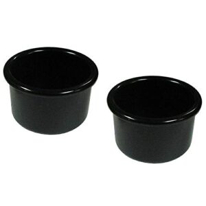 a&h tool & die crock-style black plastic bird dish 16 oz (2 pack)