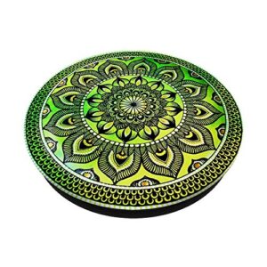 Green Mandala Pop Mount Socket Knob Divine Mandala PopSockets PopGrip: Swappable Grip for Phones & Tablets