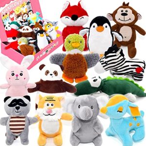 sharlovy dog squeaky toys for small dogs,stuffed animal puppy toys,cute puppy chew toys for dog teething toys, pet toys for small to medium dogs,soft dog toys,plush dog toy pack 12 in gift box