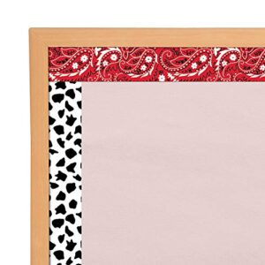 fun express western dbl sided bb border - 12 pieces - educational and learning activities for kids