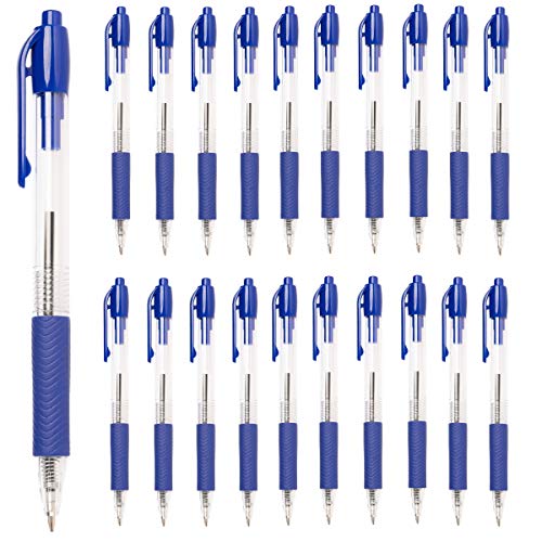 Simply Genius (20 Pack Retractable Ballpoint Pens Medium Point Click Pens for Journal Notebook Writing Office Supplies Pens