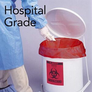 Resilia Medical - Biohazard Bags - Hazardous Waste Disposal, Meets DOT ASTM Standards for Hospital Use, Red, 40-45 Gallon, 40x46 Inches, 20 Bags