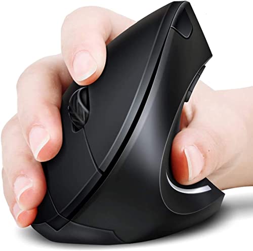 ASOYIOL Ergonomic Mouse Wireless,Ergo Mouse Vertical Mouse 6 Buttons 3 Adjustable DPI 800/1200/1600 Levels,Sideways Mouse Right Handed for PC Laptop