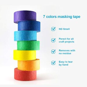 Colored Masking Tapes, 1 Inch Colored Painters Tape for Arts Crafts, Drafting Tape, Craft Tape, Labeling Tape, Paper Tape, Masking Tape, Colored Tape, Colorful Tape, Artist Tape, Art Tape