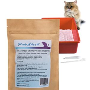PawCheck Cat Litter for Urine Collection - Reusable and Non-Absorbent Cat Urine Collection Home Kit Intended to Monitor Cat Health