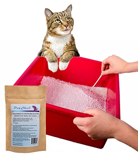 PawCheck Cat Litter for Urine Collection - Reusable and Non-Absorbent Cat Urine Collection Home Kit Intended to Monitor Cat Health