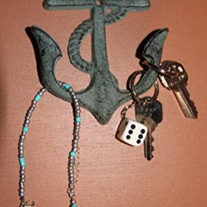 Bronze Look Cast Iron Nautical Towel Hooks, Starfish Mermaid Seahorse Anchor Designs
