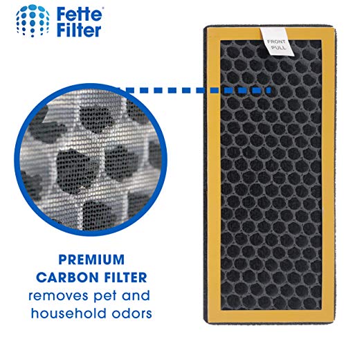 Fette Filter - Air Purifier Activated Carbon Filter Compatible with HoMedics TotalClean PetPlus. Compare to Part # AT-PET01, AT-PET02, AT-PETODR. Pack of 4