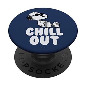 peanuts chill out snoopy popsockets popgrip: swappable grip for phones & tablets